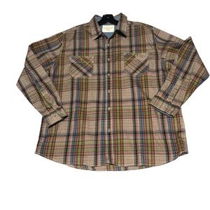 Weatherproof Vintage Men’s Plaid Long Sleeves Shirt Size XL